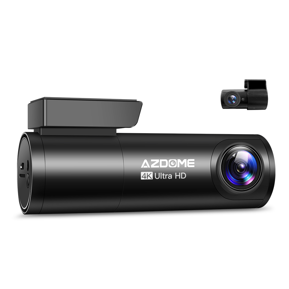 AZDOME M300S 4K front and 1080p rear dashcam set for dual-channel car video recording